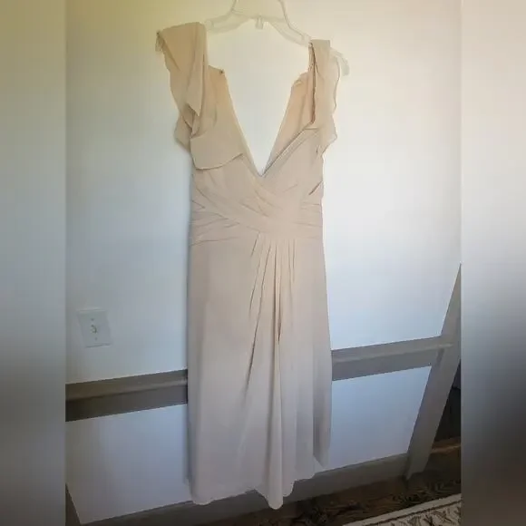 JJs House Champagne Midi Dress with Sweetheart Neckline - Picture 2 of 5